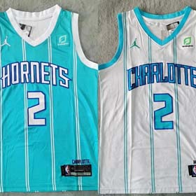 NBA LaMelo Ball No. 2 Hornets Jersey Embroidered Basketball Jersey（2 CP)-2026  